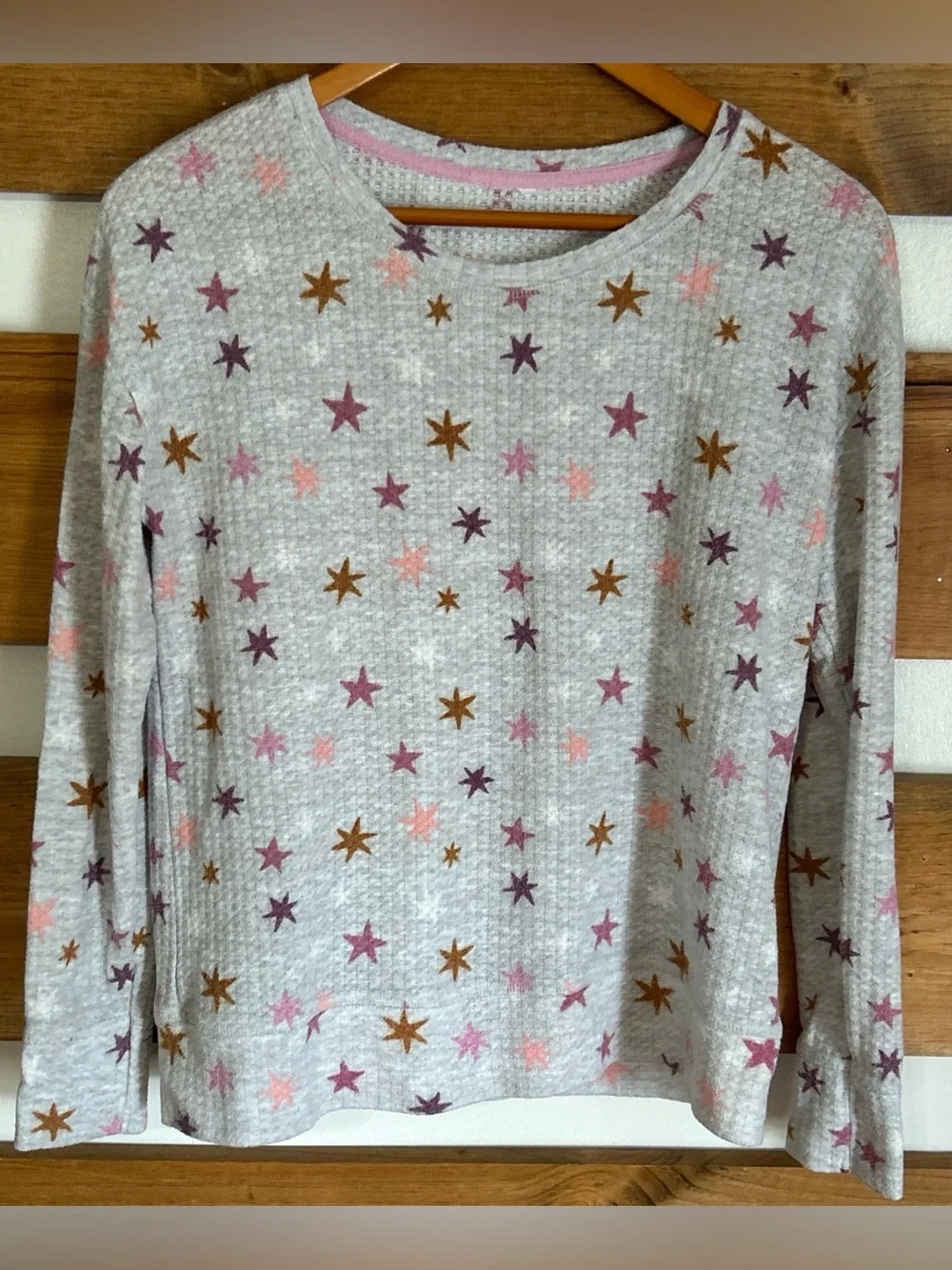 Unbranded Women's Gray Starfish/Stars Lounge Pants & Matching Top PJ Set Size M